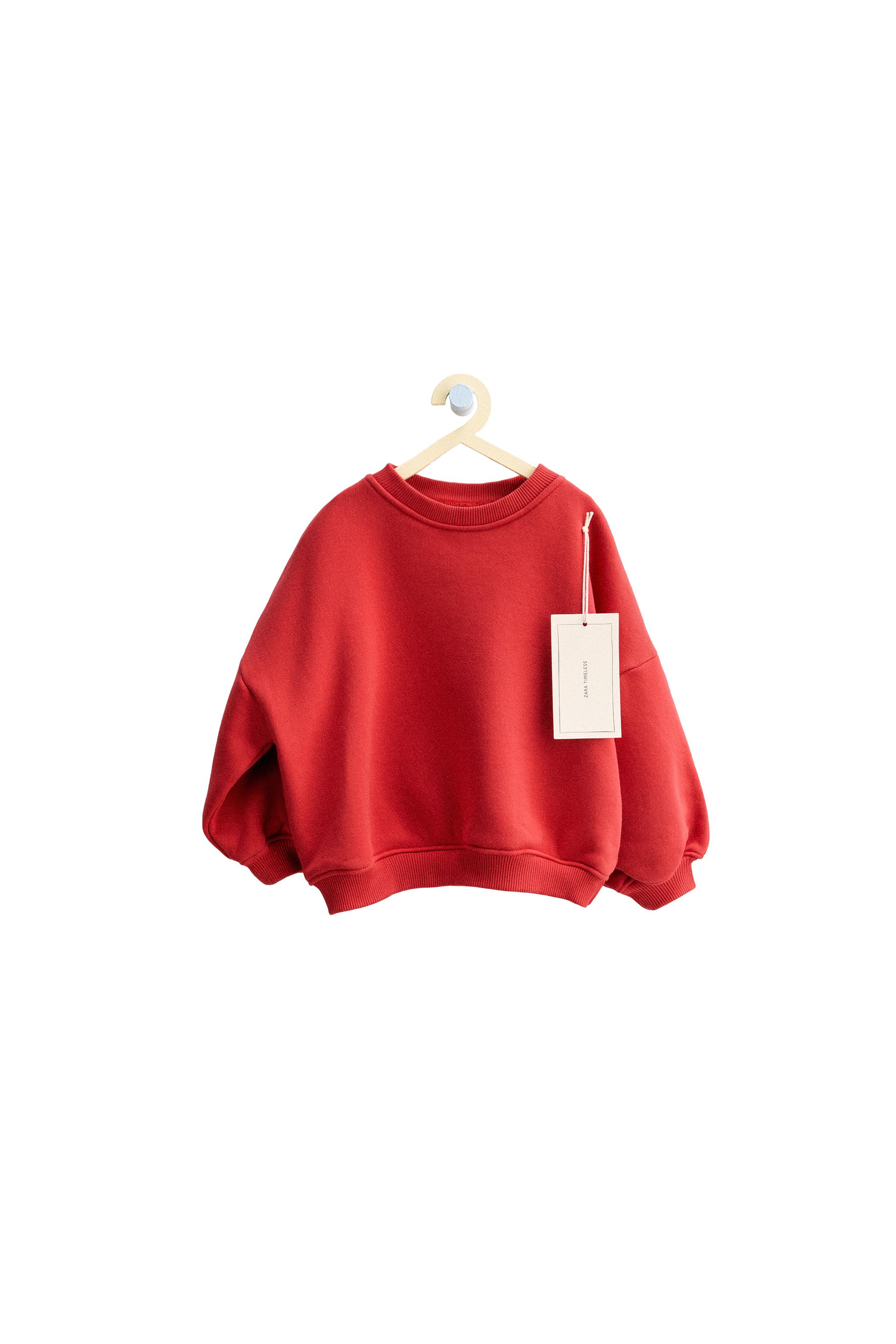 ZARA TIMELESS SWEAT-SHIRT UNIE Rouge ZARA France