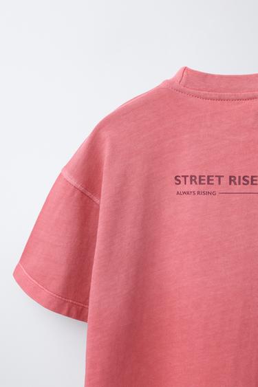 ENSEMBLE T-SHIRT ET SHORT À INSCRIPTION - Rouge de Zara - Image 7