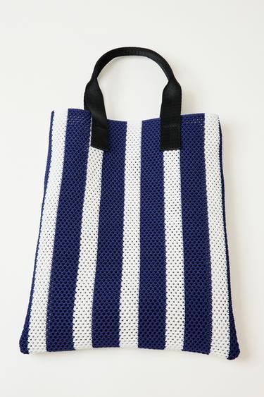 CUT-OUT EFFECT MINI TOTE BAG - Blue by Zara