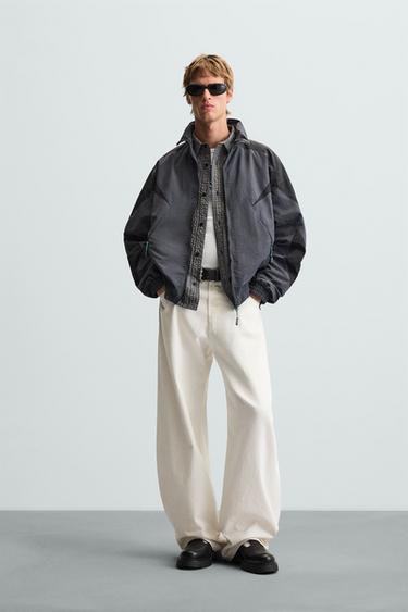 COLOUR BLOCK TECHNICAL JACKET - blue/black by Zara - Image 0