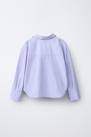 PACK CHEMISE ET TOP À RAYURES - Bleu de Zara - Image 2