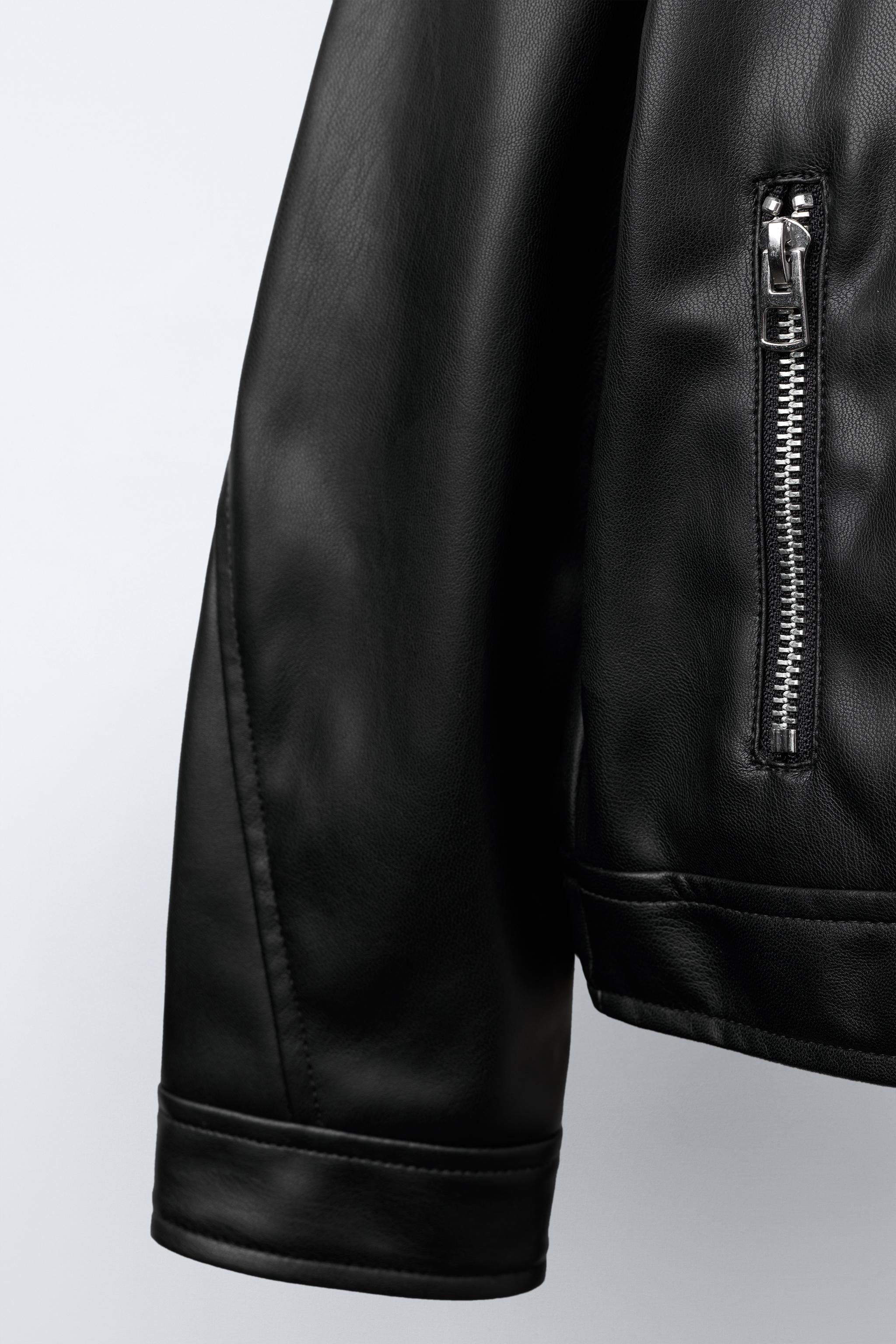 FAUX LEATHER BIKER JACKET - Black | ZARA United States