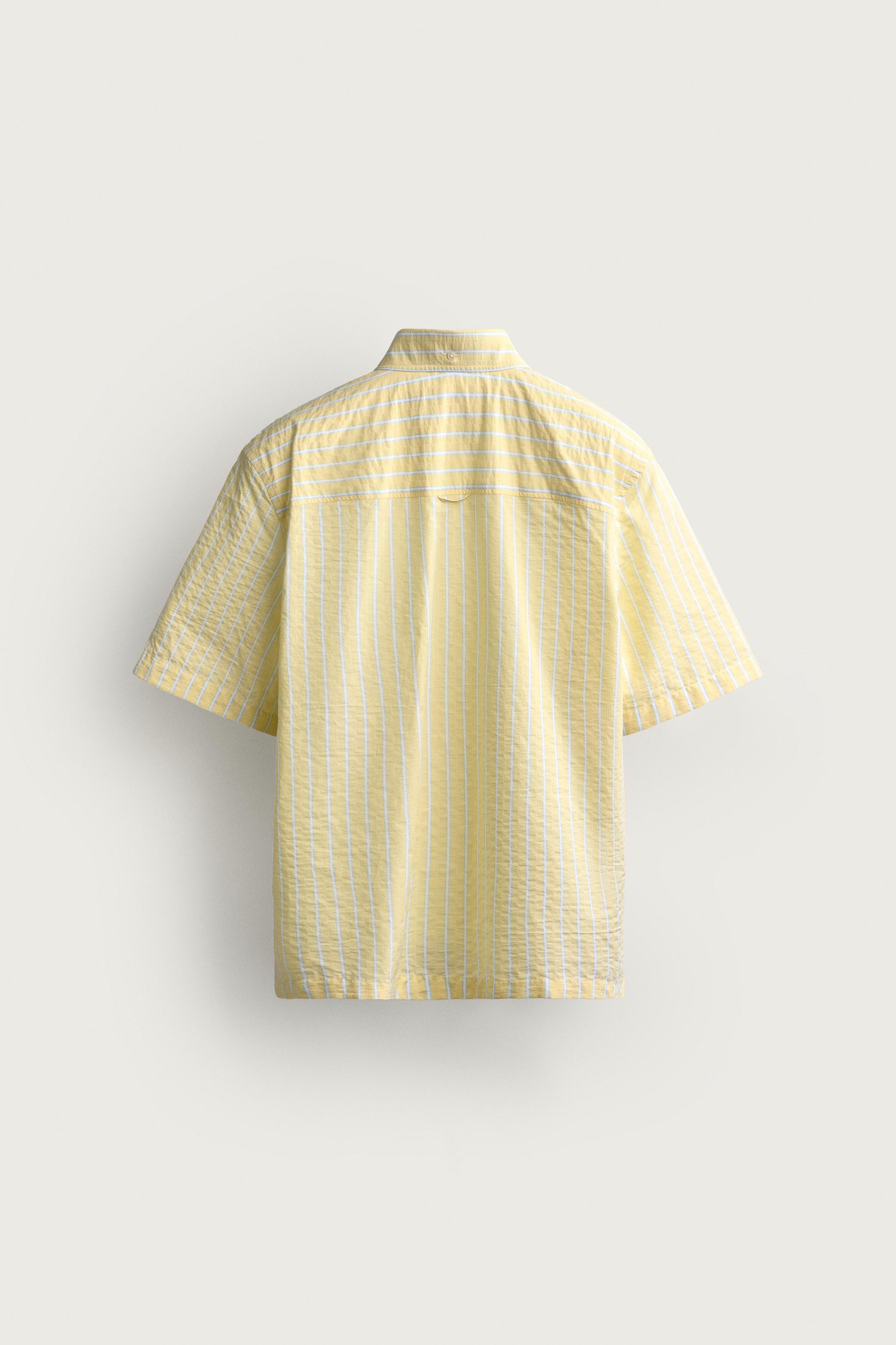 Zara REGULAR FIT ÇİZGİLİ GÖMLEK görsel 7