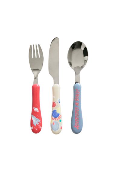 CHILDREN'S SPACE CUTLERY SET - متعدد الألوان الخاص بـ Zara
