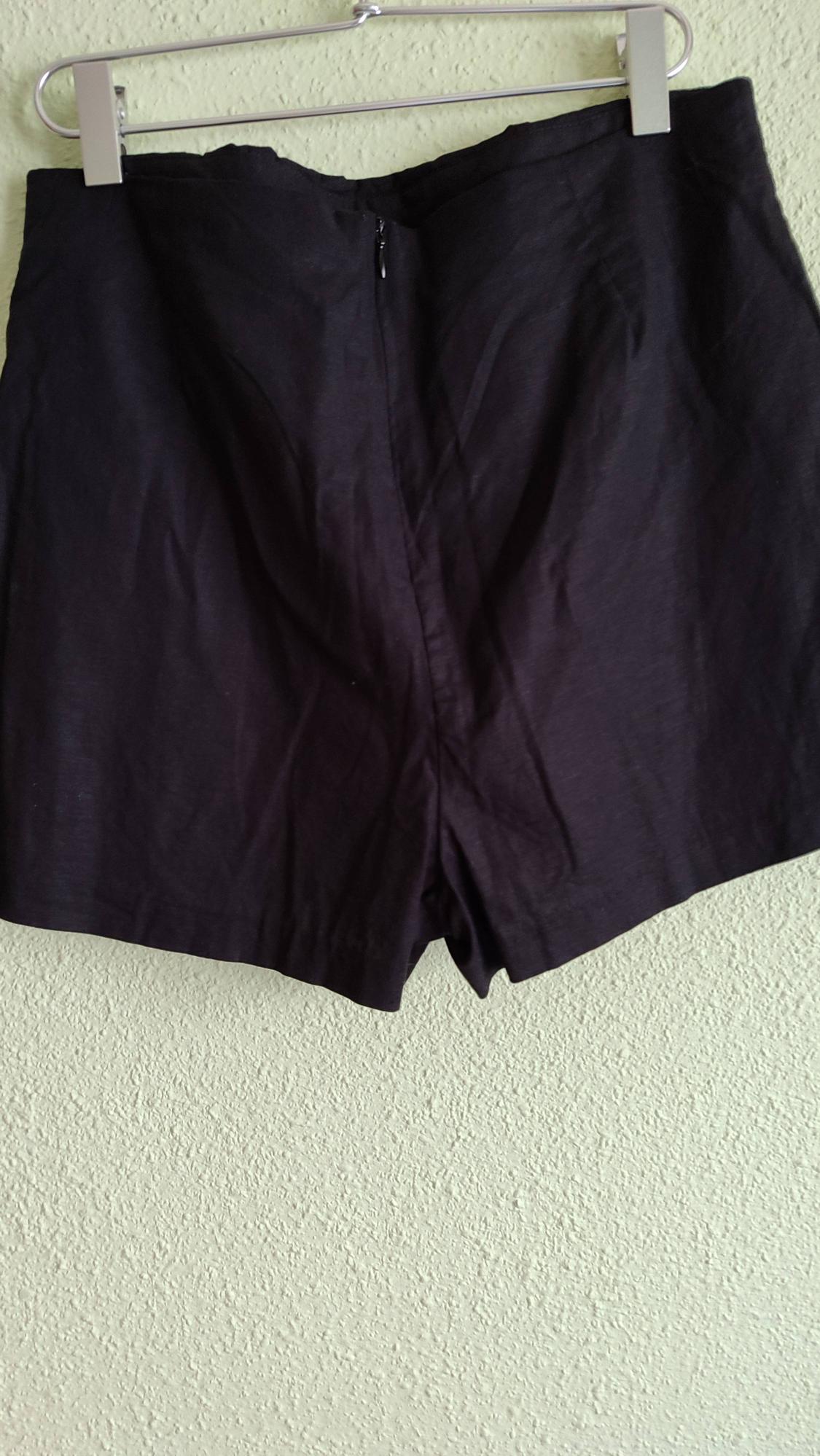 FALDA PANTALÓN DRAPEADA CON LINO - Image 4