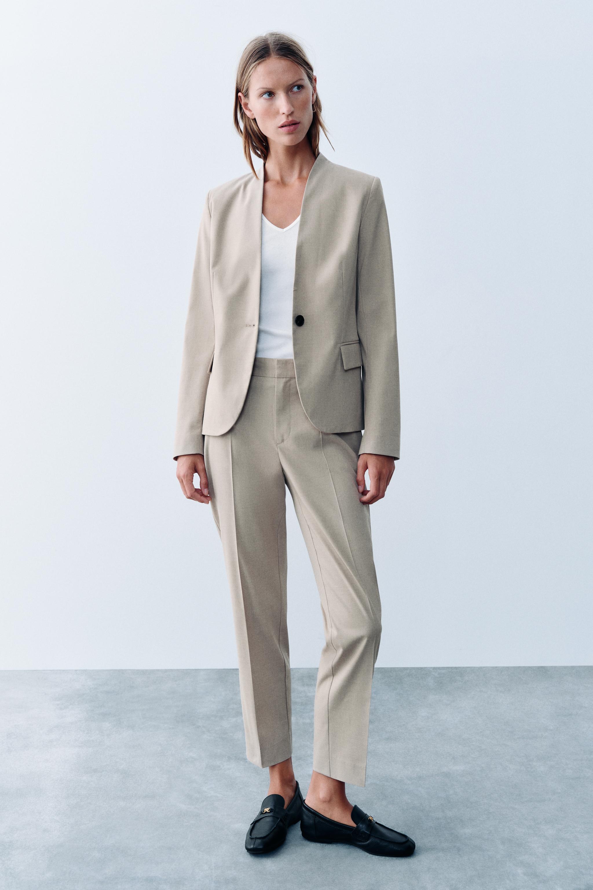 Zara DÜŞÜK BEL CROP FIT PANTOLON