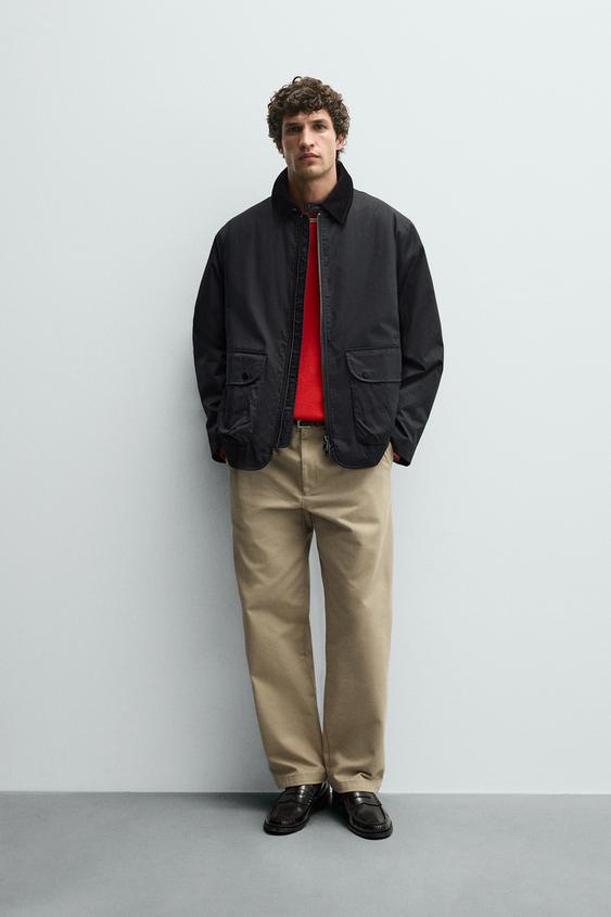 CONTRAST COLLAR PARKA