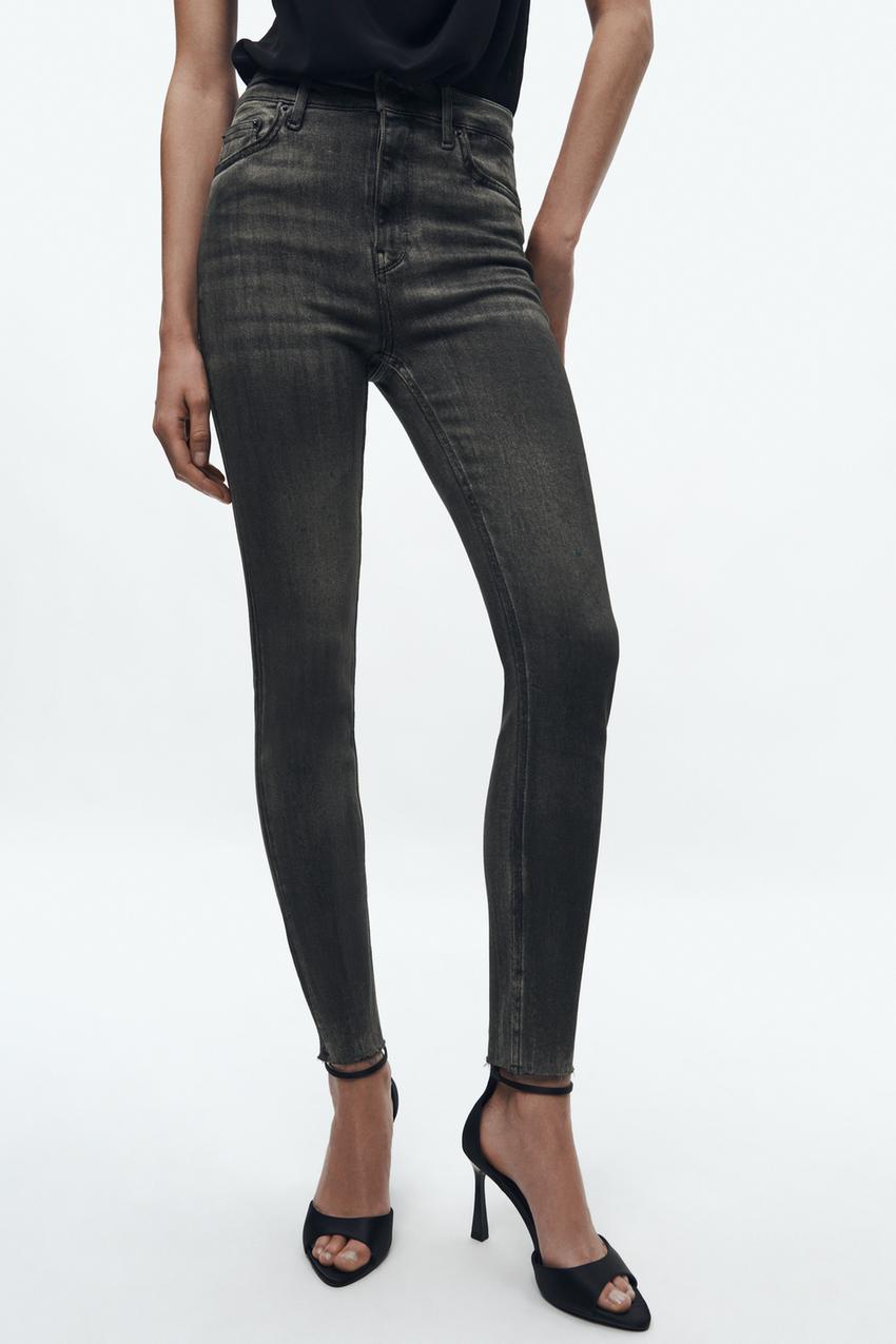 HIGH WAIST SKINNY JEANS ZW COLLECTION - Gray
