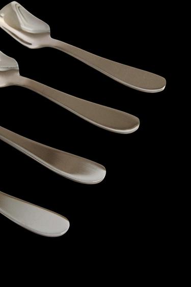 Zara SET OF ICE CREAM SPOONS WITH CURVED HANDLES (SET OF 4) - Steel