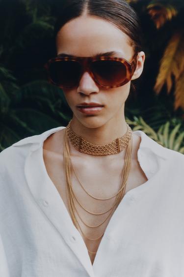 LEPOKOAK, 2KO SORTA, CHOKER ETA KATEAK - Urre kolorea, Zara-rena