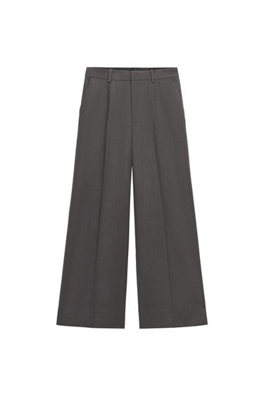 PANTALÓN ANCHO ZW COLLECTION - Gris oscuro de Zara
