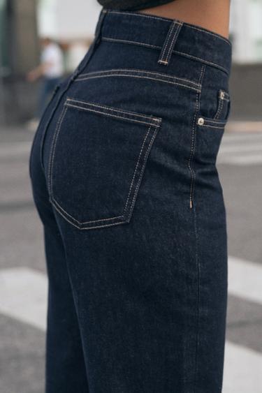 JEAN TRF MOM FIT TAILLE HAUTE - Indigo foncé de Zara - Image 3
