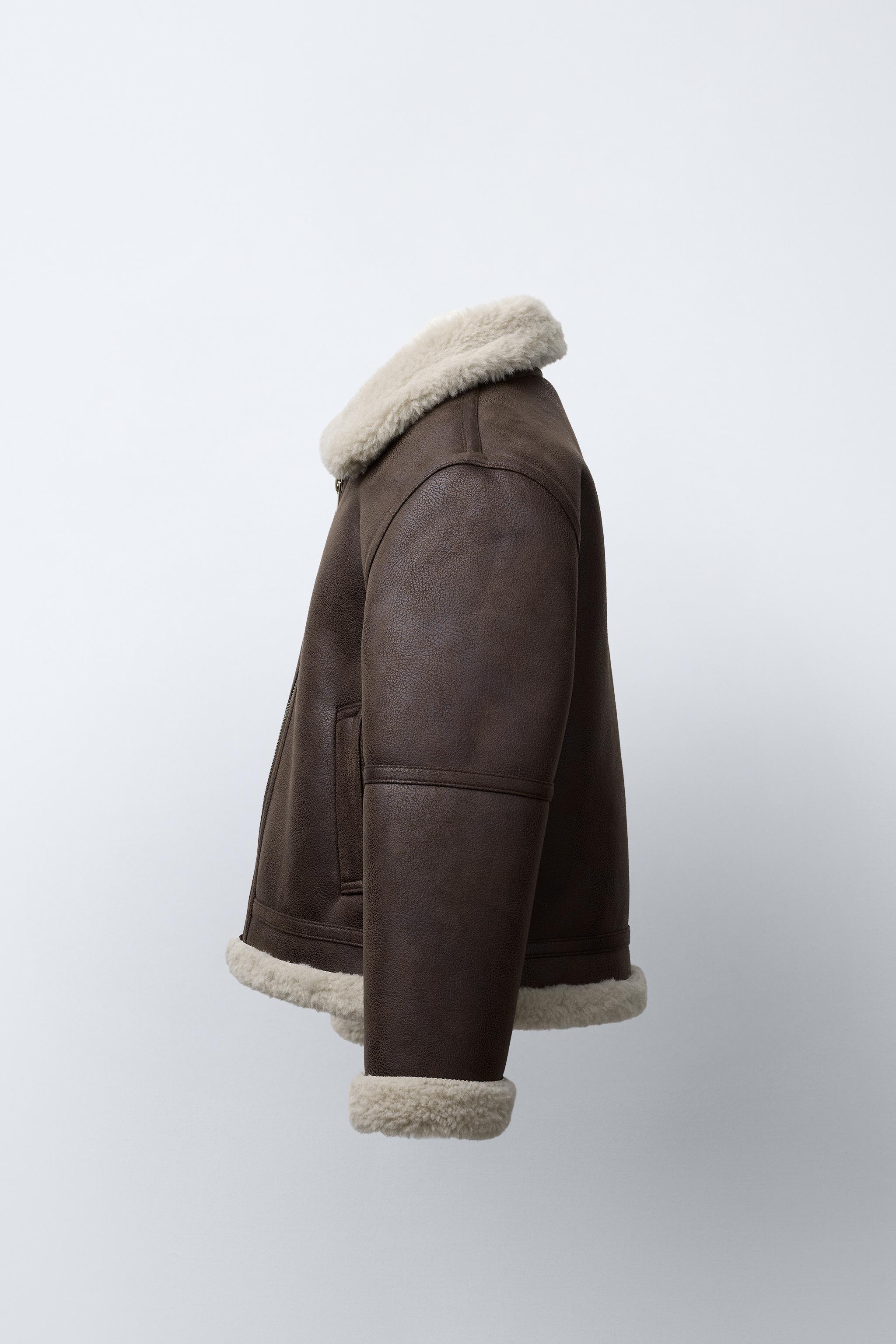 Lammfell Bikerjacke Mit Fell Herren Zara Zara Doubleface Jacke