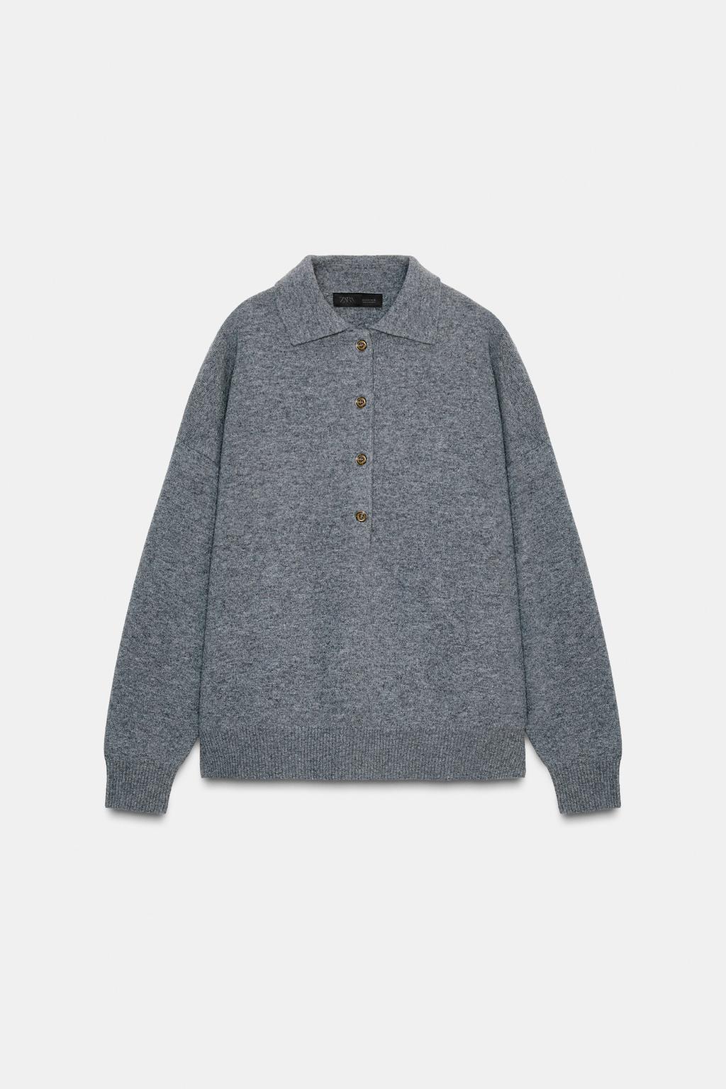 95% WOOL PLAIN KNIT POLO