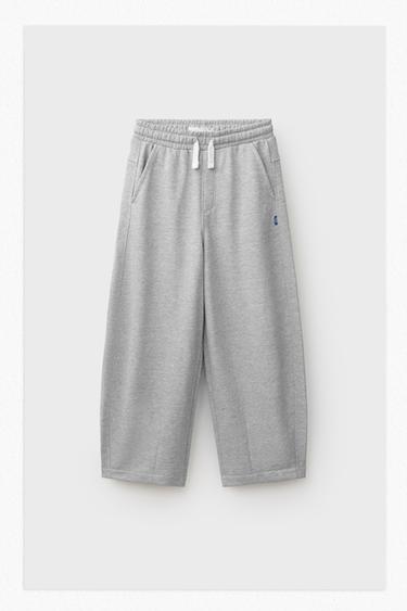 BARREL PLUSH TROUSERS - Grey marl by Zara
