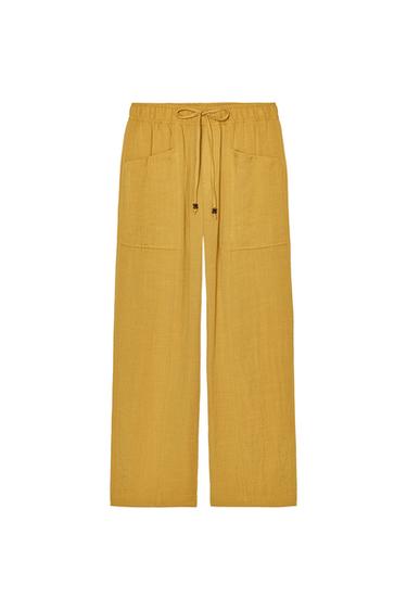 RUSTIC TROUSERS WITH ELASTIC WAIST