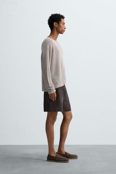 HEMP KNIT JUMPER - Stone by Zara - Image 3