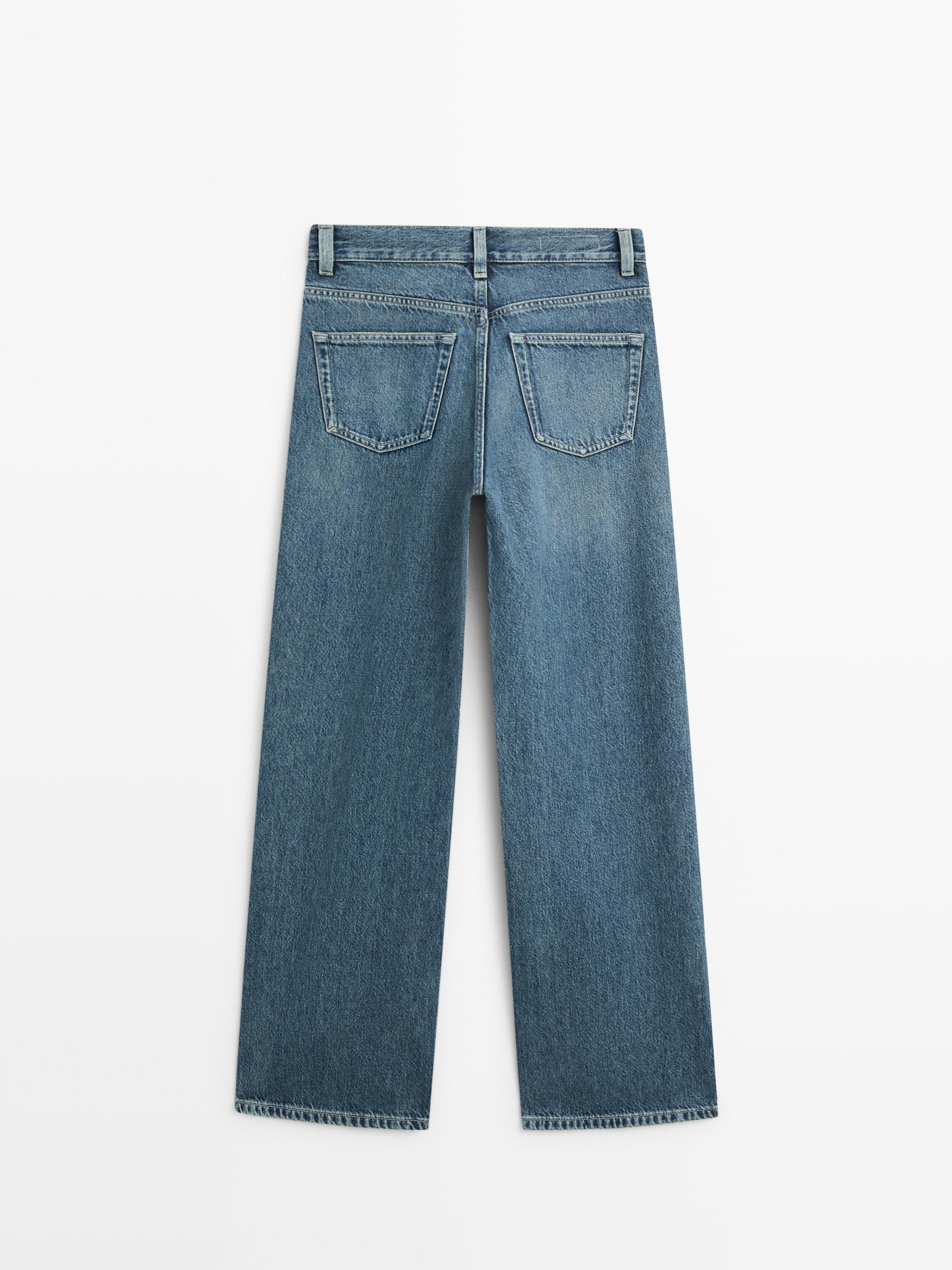 High-waist wide-leg jeans