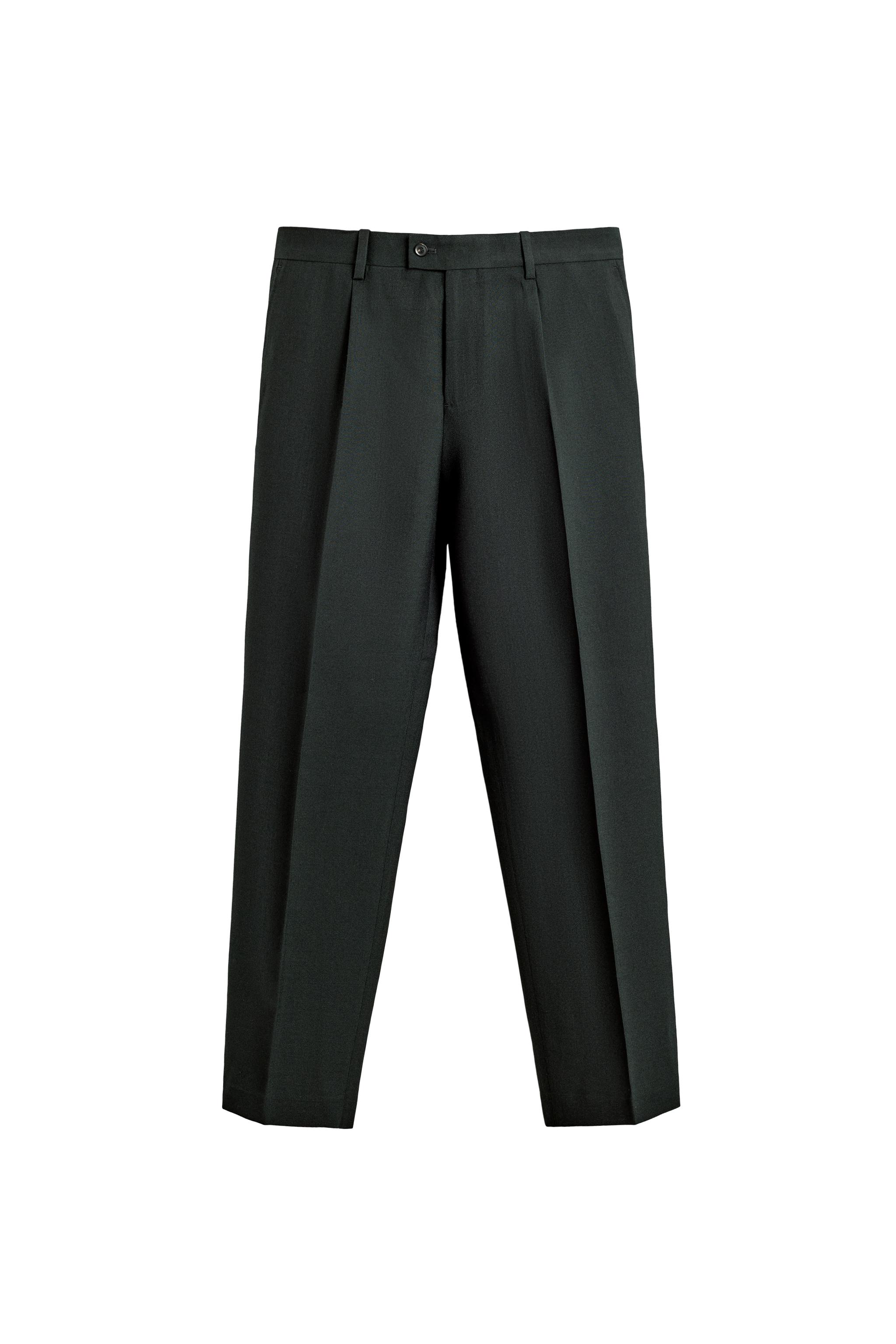 WOOL BLEND SUIT TROUSERS