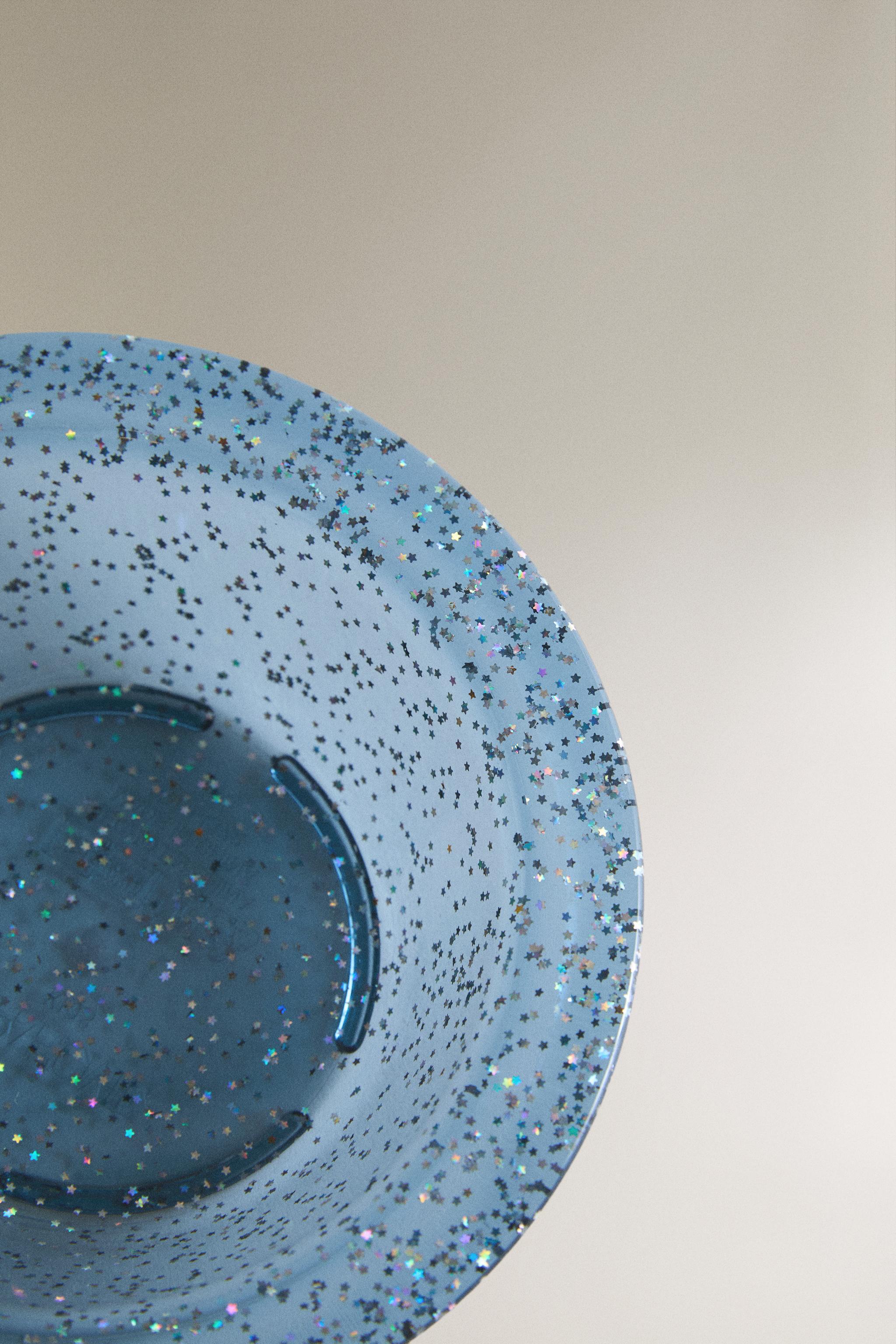 ASSIETTE ENFANT PAILLETTES ÉTOILES TRITAN