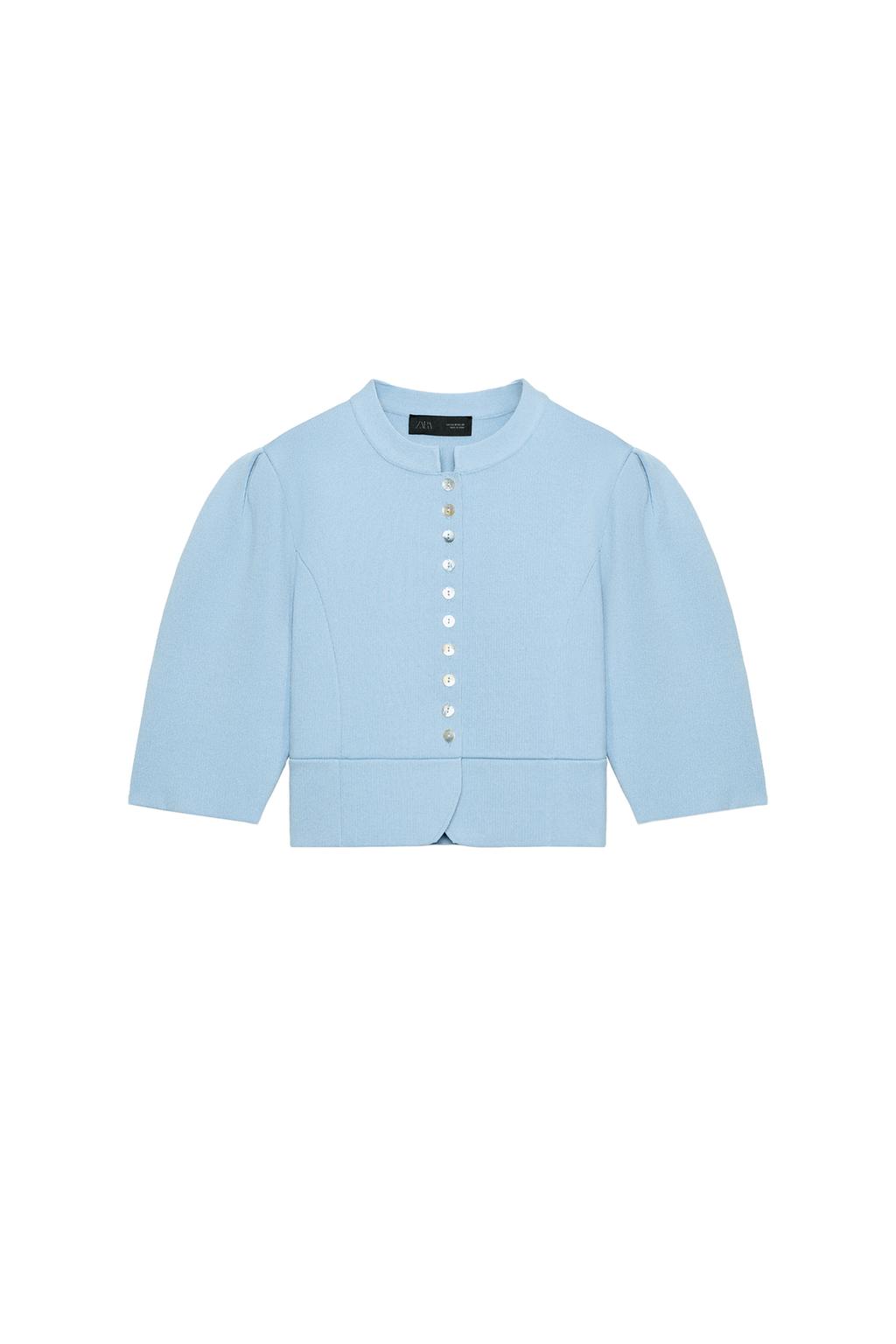 CARDIGAN WITH PUFF SLEEVES - image 3