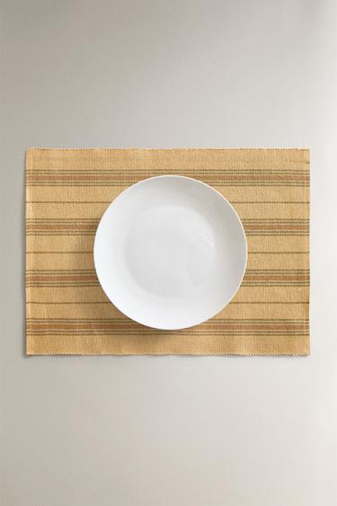 STRIPED PLACEMAT (PACK OF 2) - Ochre by Zara - Image 4