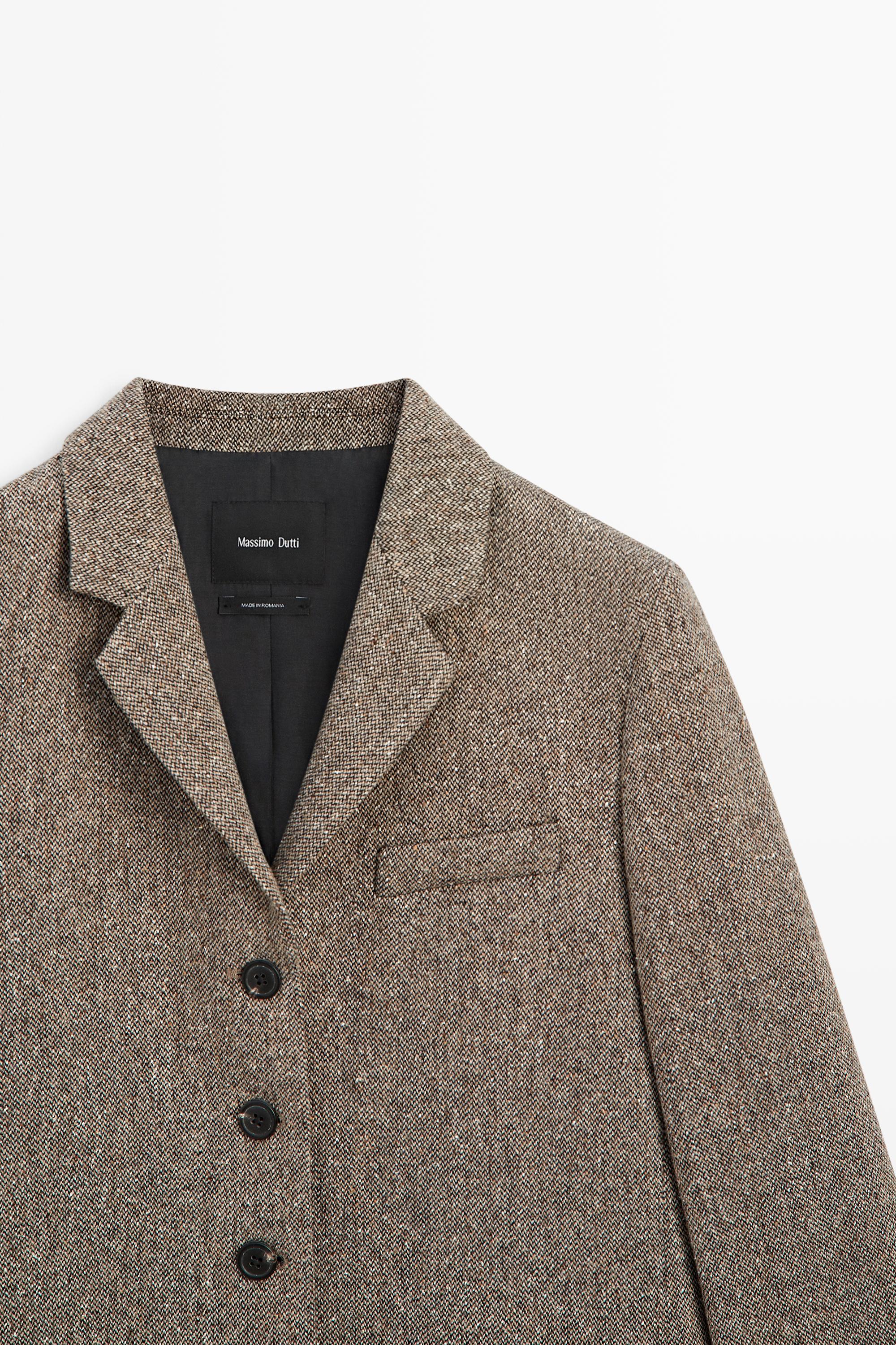 Veste courte en laine mélangée