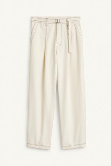 Zara STRGHT PNT - ECRU