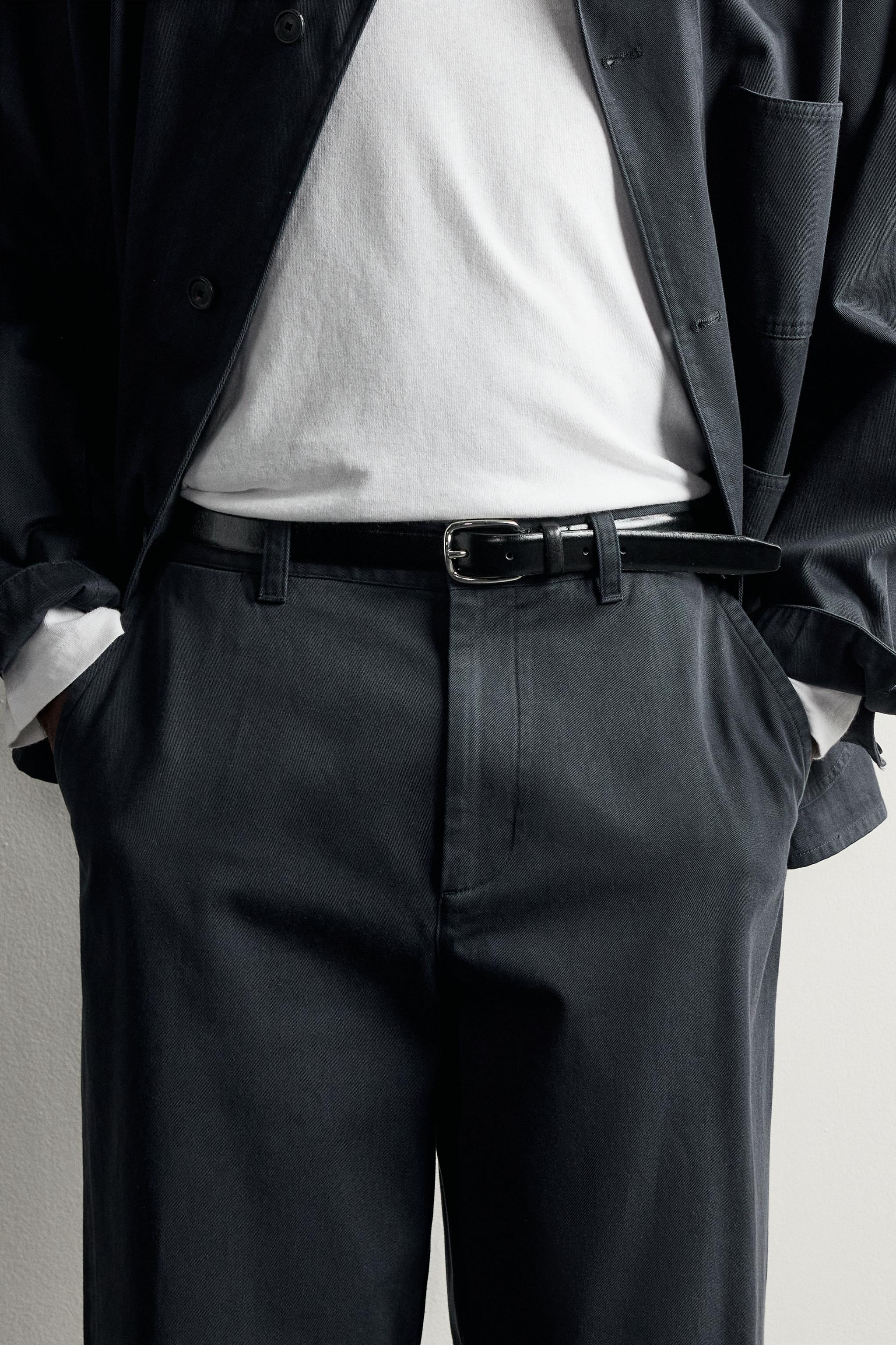 AARON LEVINE X ZARA LEATHER BELT — Black