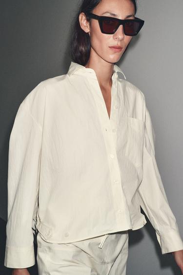 ZW COLLECTION POCKET SHIRT - Ecru by Zara - Image 1