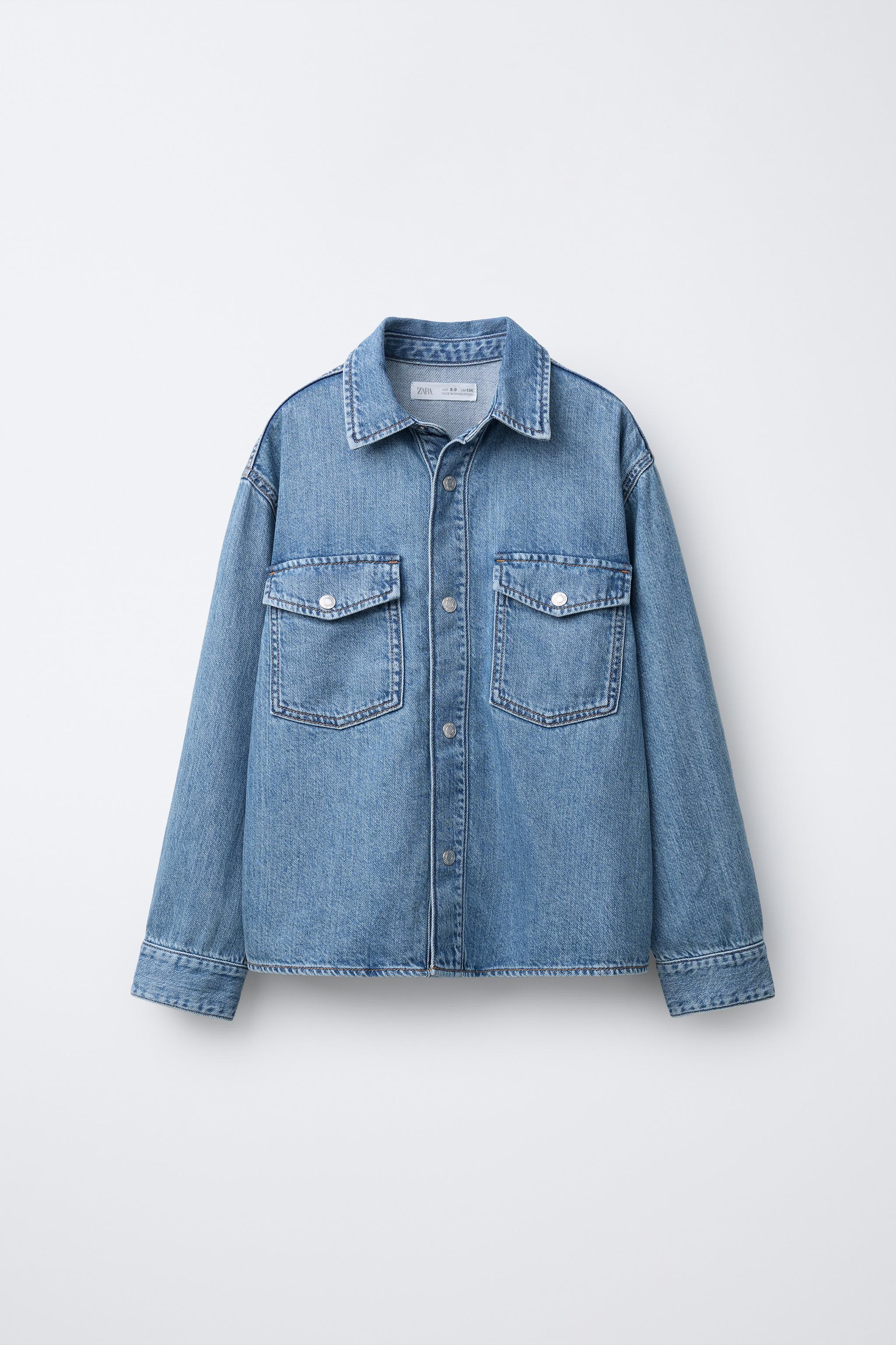 ポケット付きデニムシャツ - ミディアムブルー | ZARA Japan / 日本