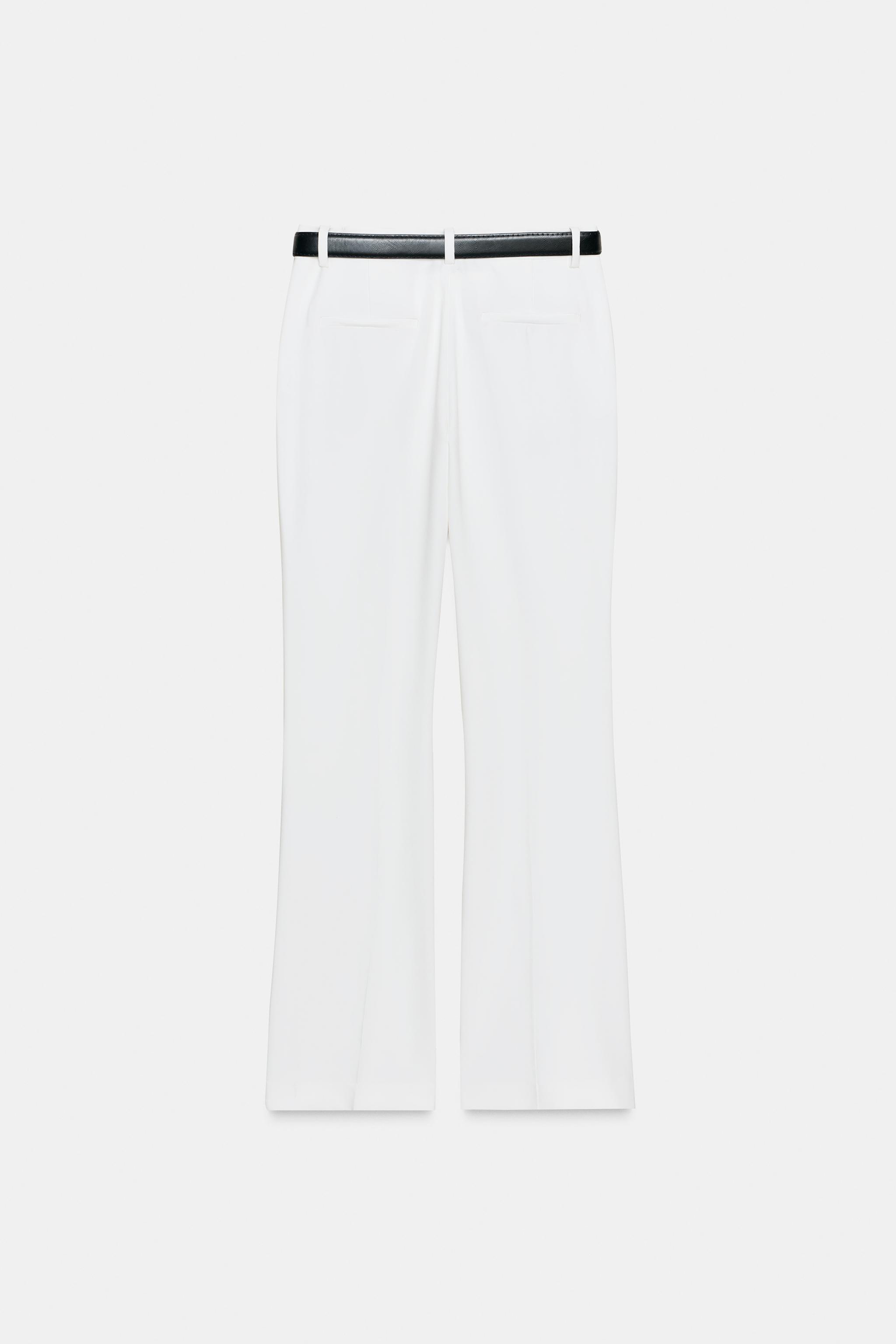 KEMERLİ DÜZ KESİM PANTOLON - Görsel 9