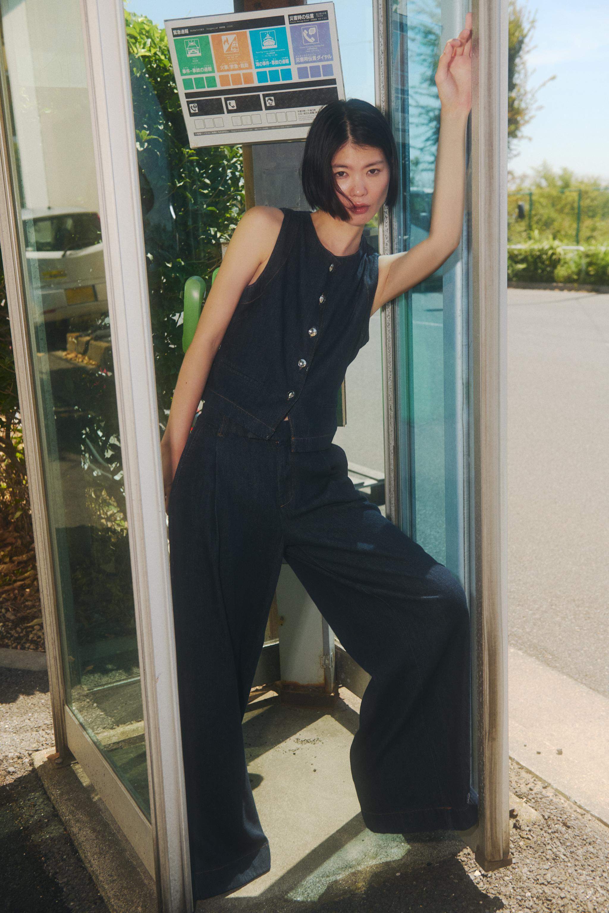 デニムテーラードベスト Z1975 デニム テーラードベスト - ブルー | ZARA Japan / 日本