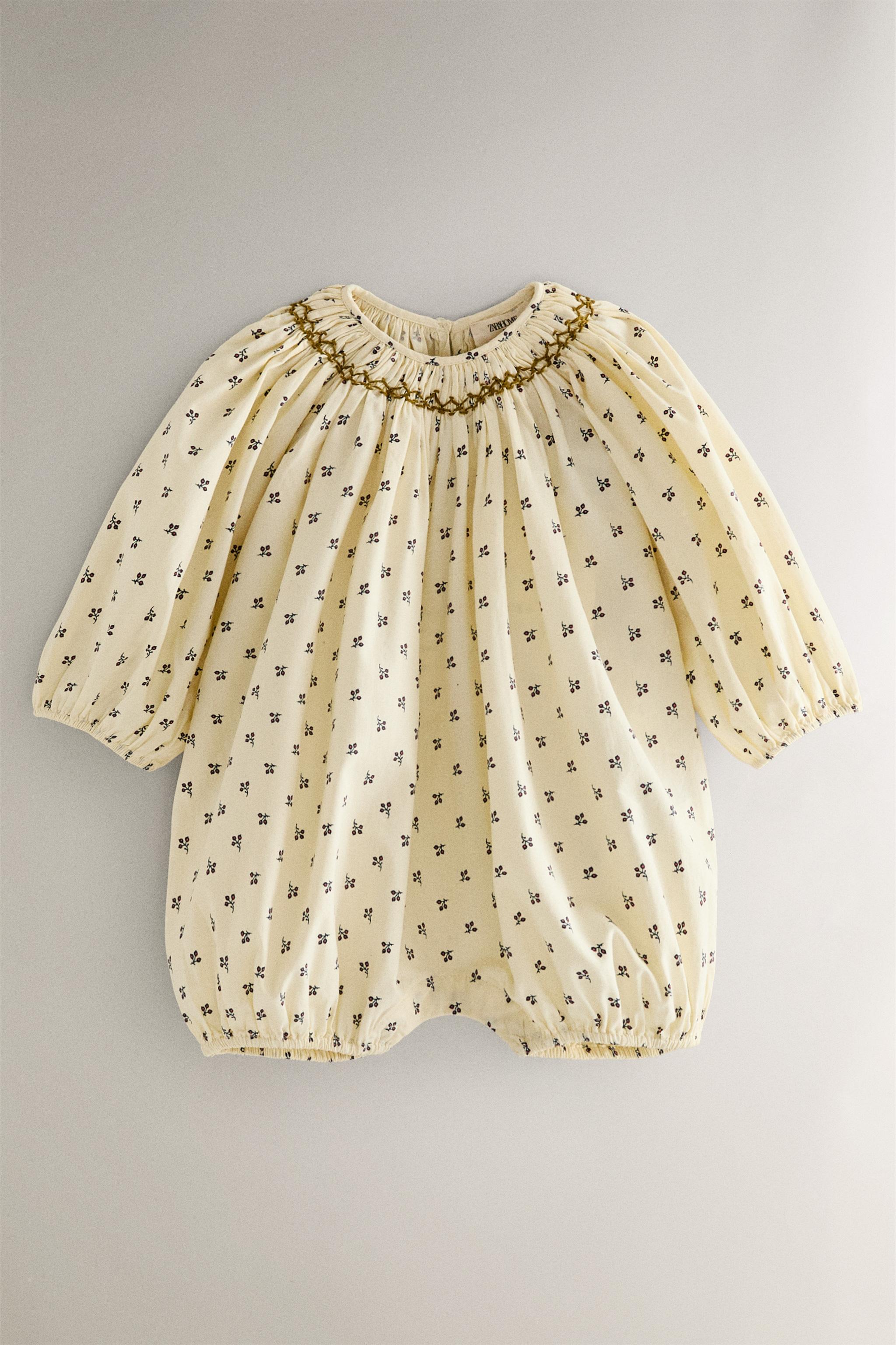 ベビー 花柄フリルロンパース - クリーム | ZARA Japan / 日本