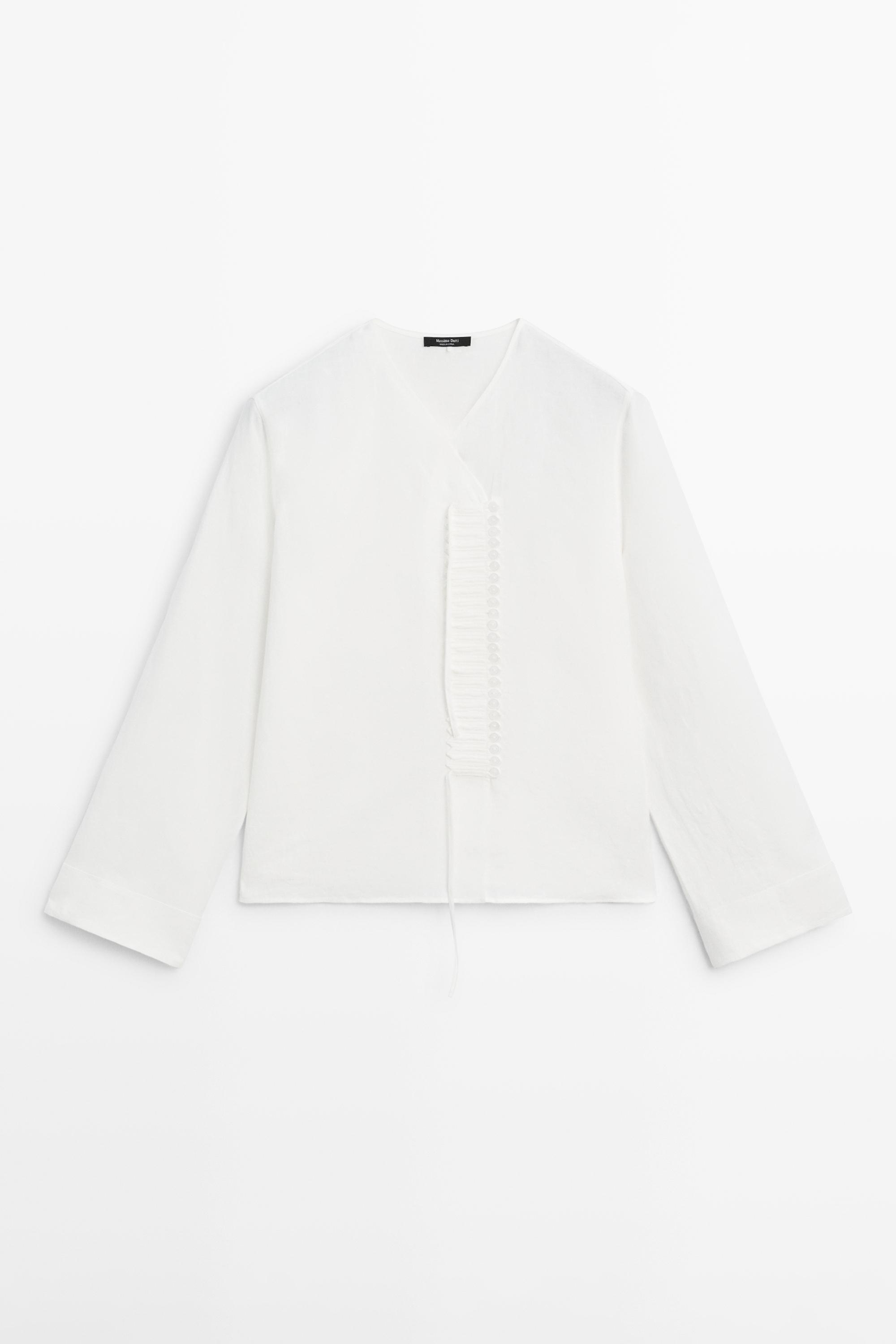 Chemise fluide avec plastron
