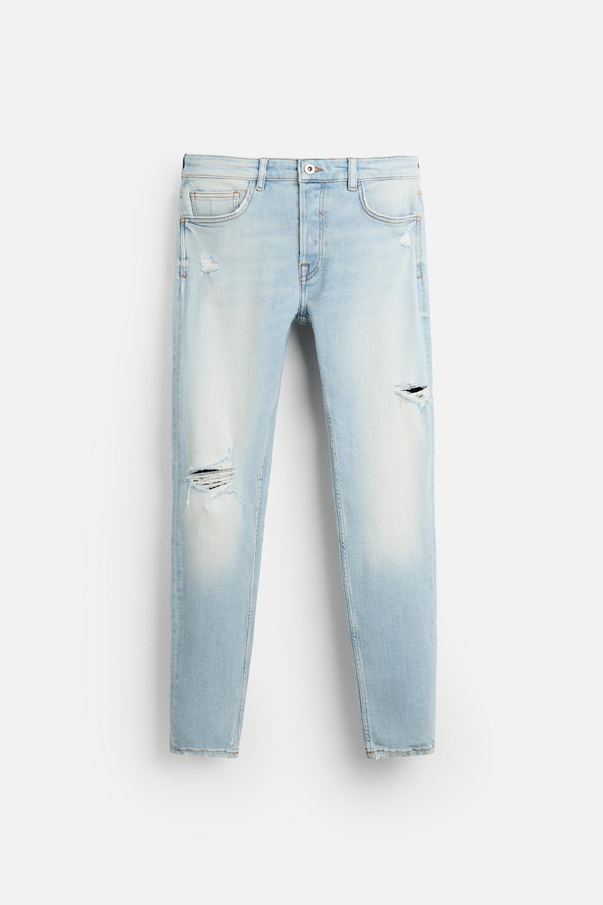 The zara man shops denim