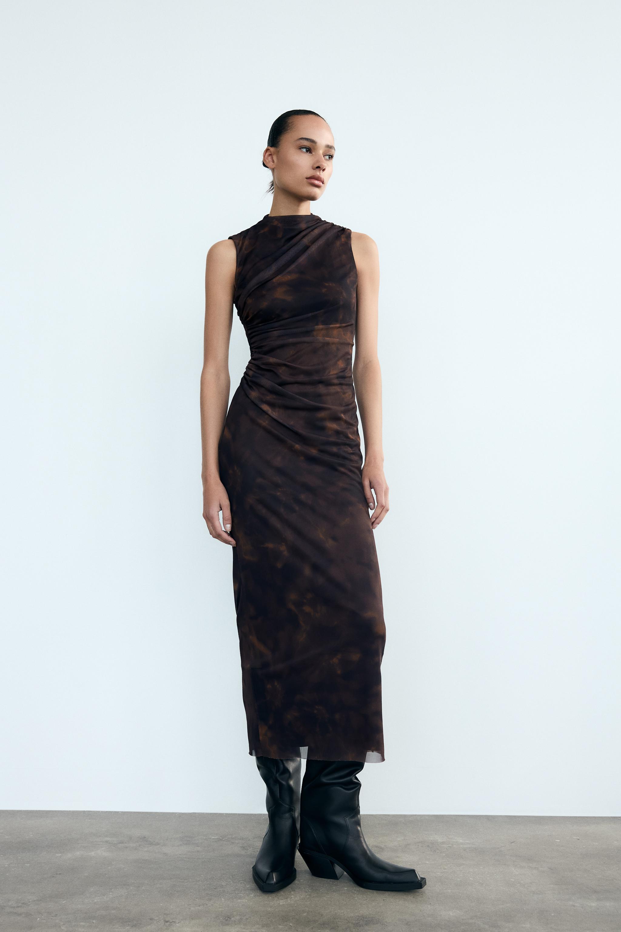 Draped dress zara best sale