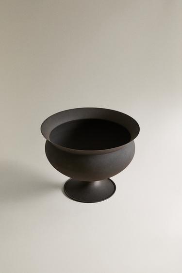 GRAND POT MÉTALLIQUE - Marron de Zara - Image 1