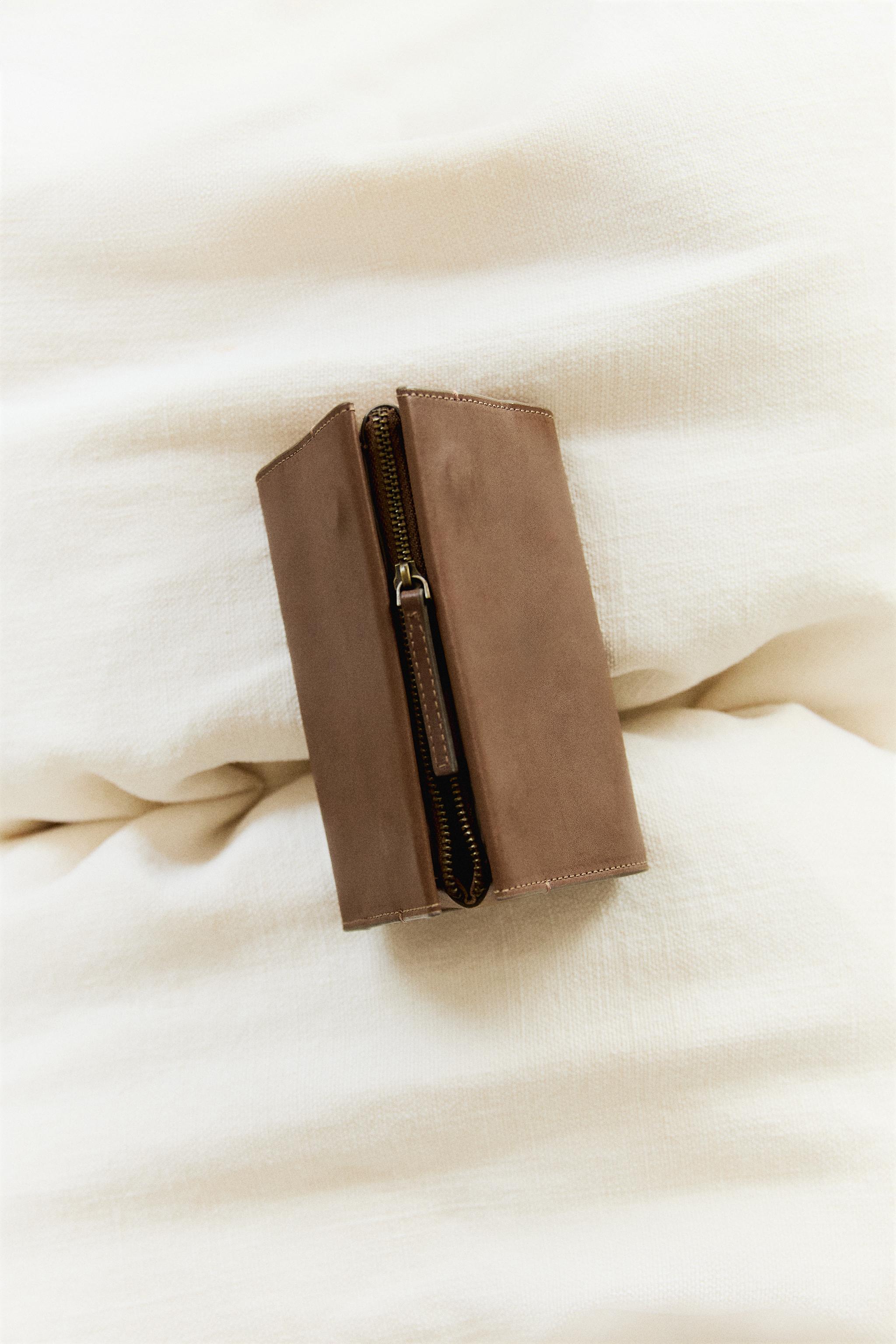 レザー トラベル ジュエリーポーチ - ブラウン | ZARA Japan / 日本