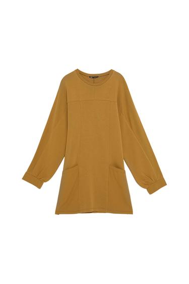 CONTRAST DRESS WITH POCKETS