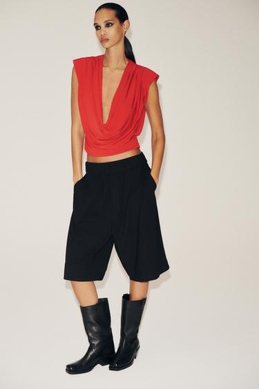 LONG BERMUDA SHORTS - Black by Zara