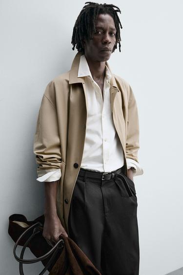 PANTALON COUPE LARGE PLIS - Noir de Zara - Image 5
