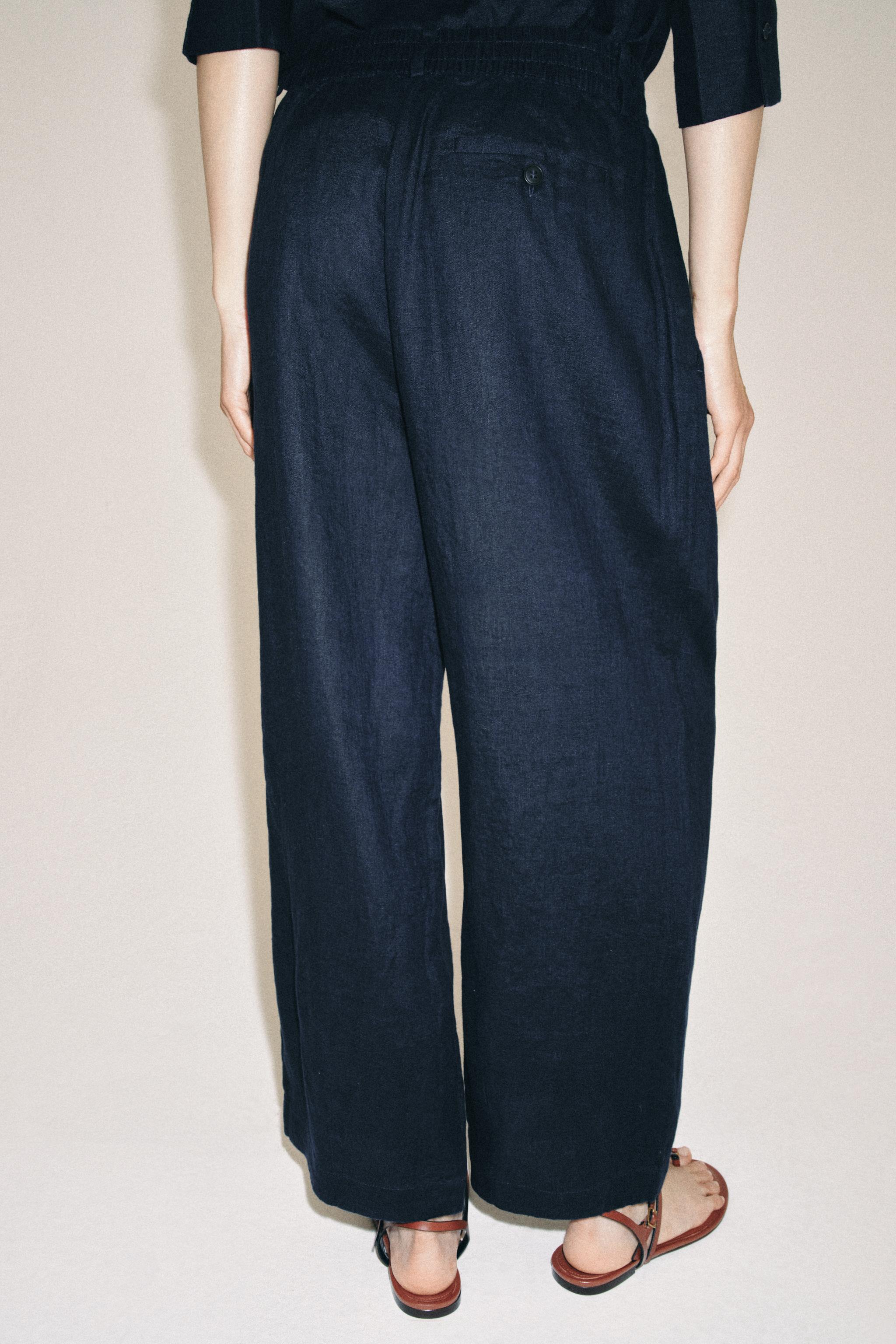 ZW COLLECTION %100 KETEN PİLİLİ PANTOLON - Görsel 3