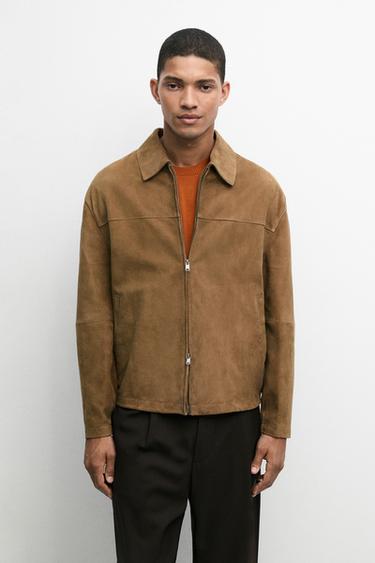 Suede leather jacket — Light beige 1