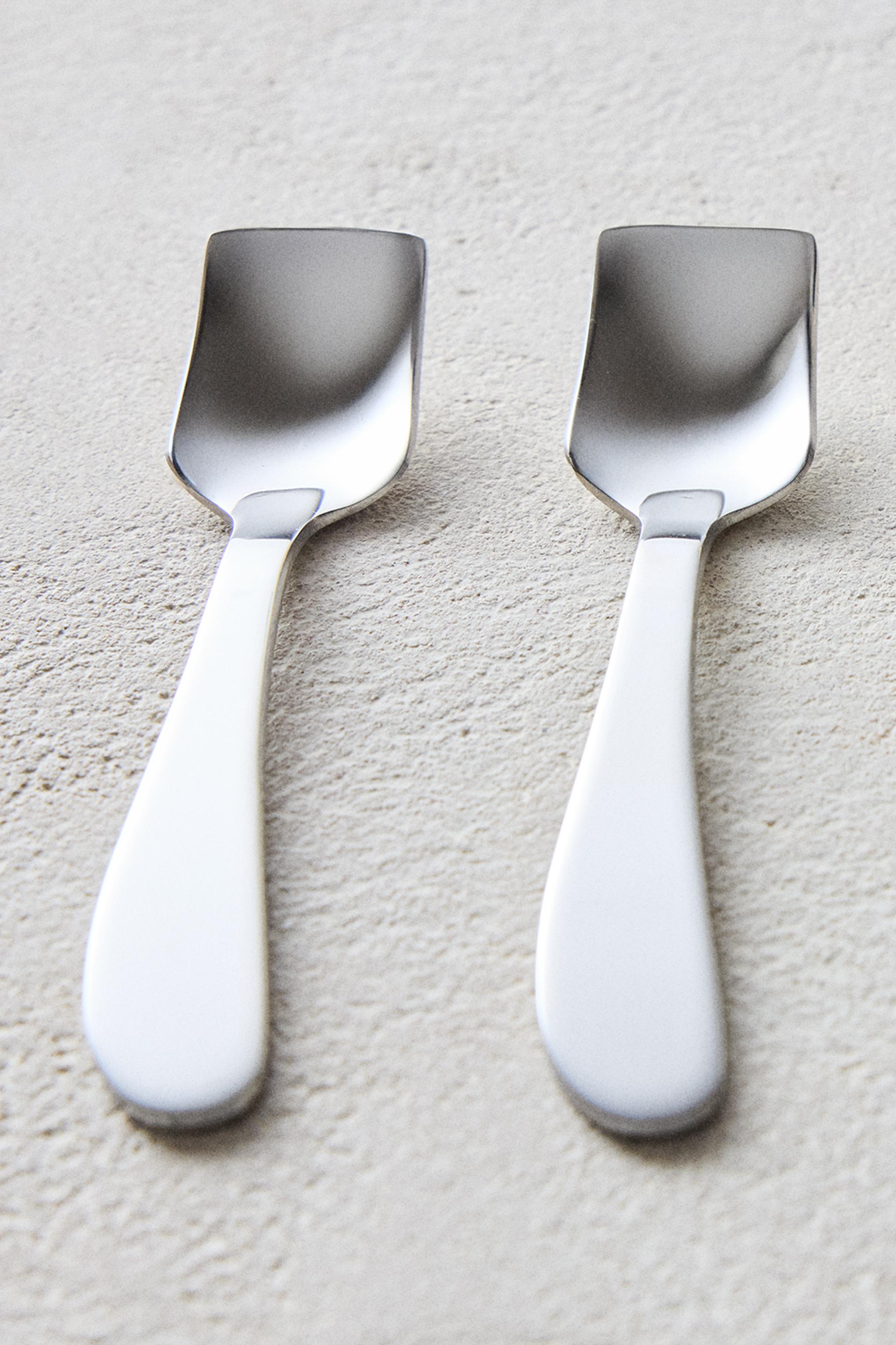 LOT CUILLÈRES À GLACE MANCHE COURBÉ (LOT DE 4)