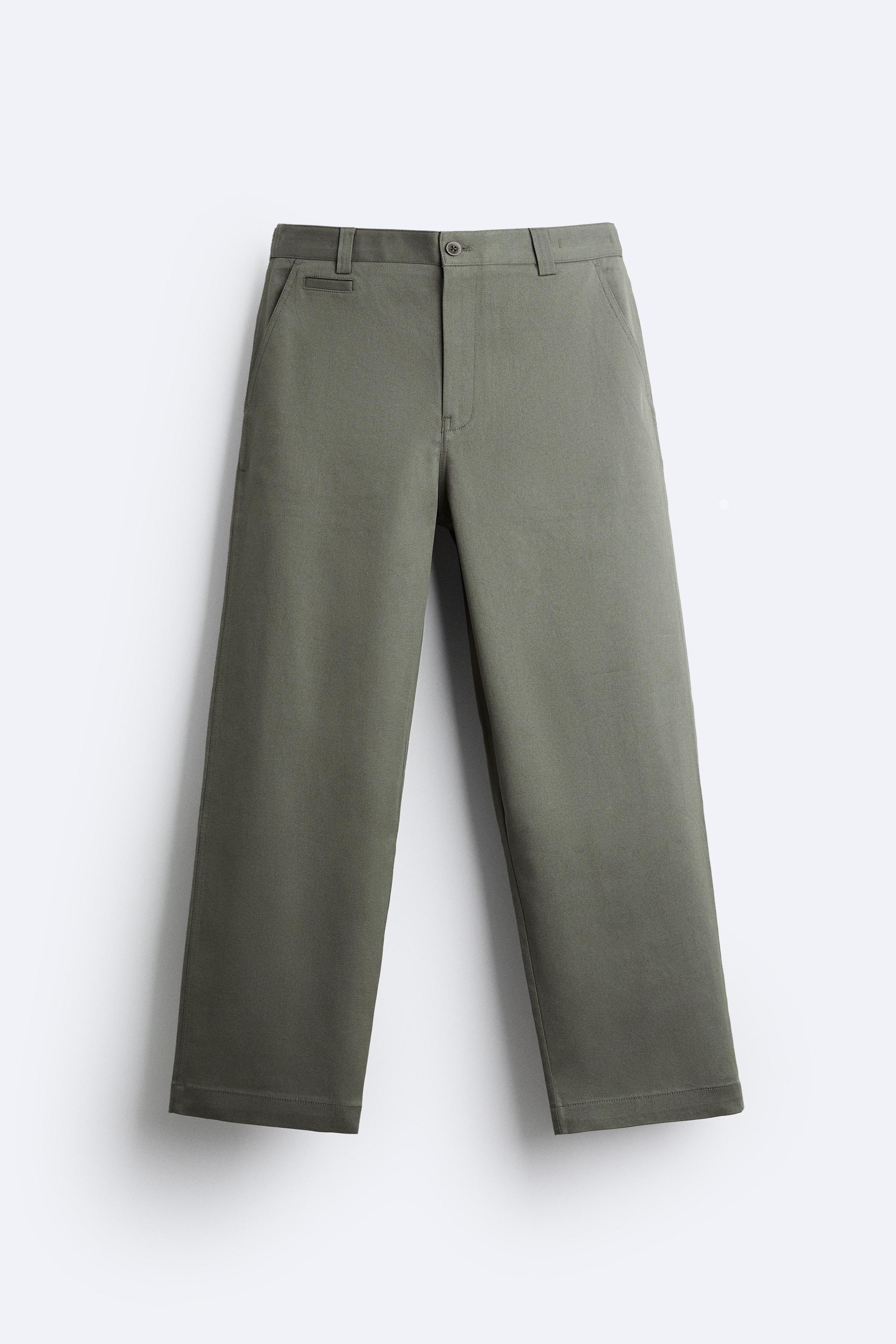 TROUSERS WITH BELT LOOPS AT THE WAIST