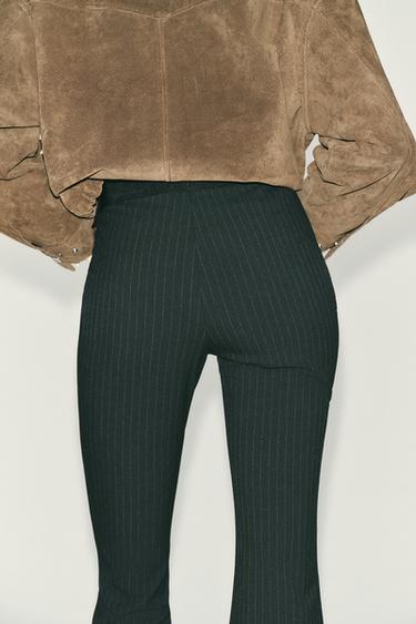 LEGGINGS LÉGÈREMENT ÉVASÉ À RAYURES - Noir de Zara - Image 5