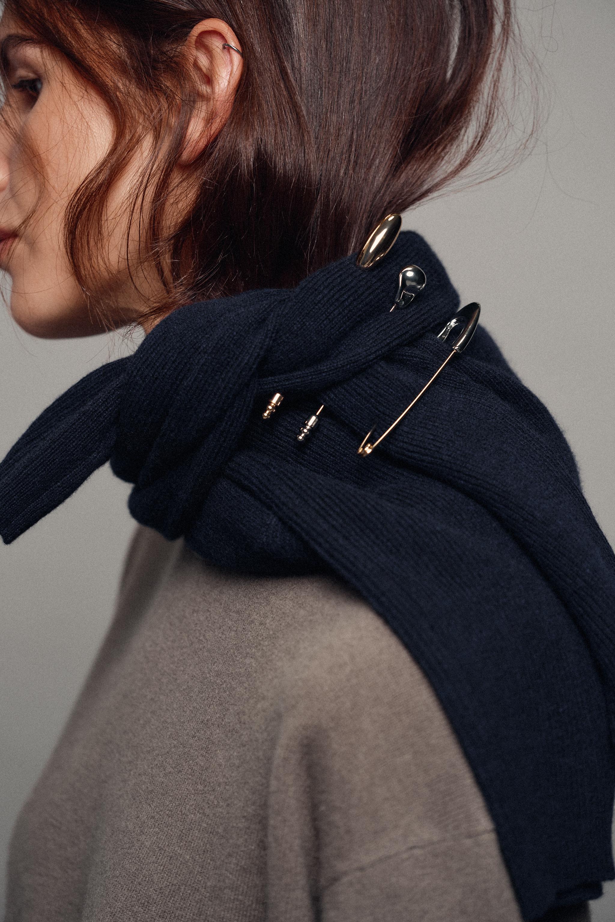 Zara 3'LÜ Karma Metal Broş Seti