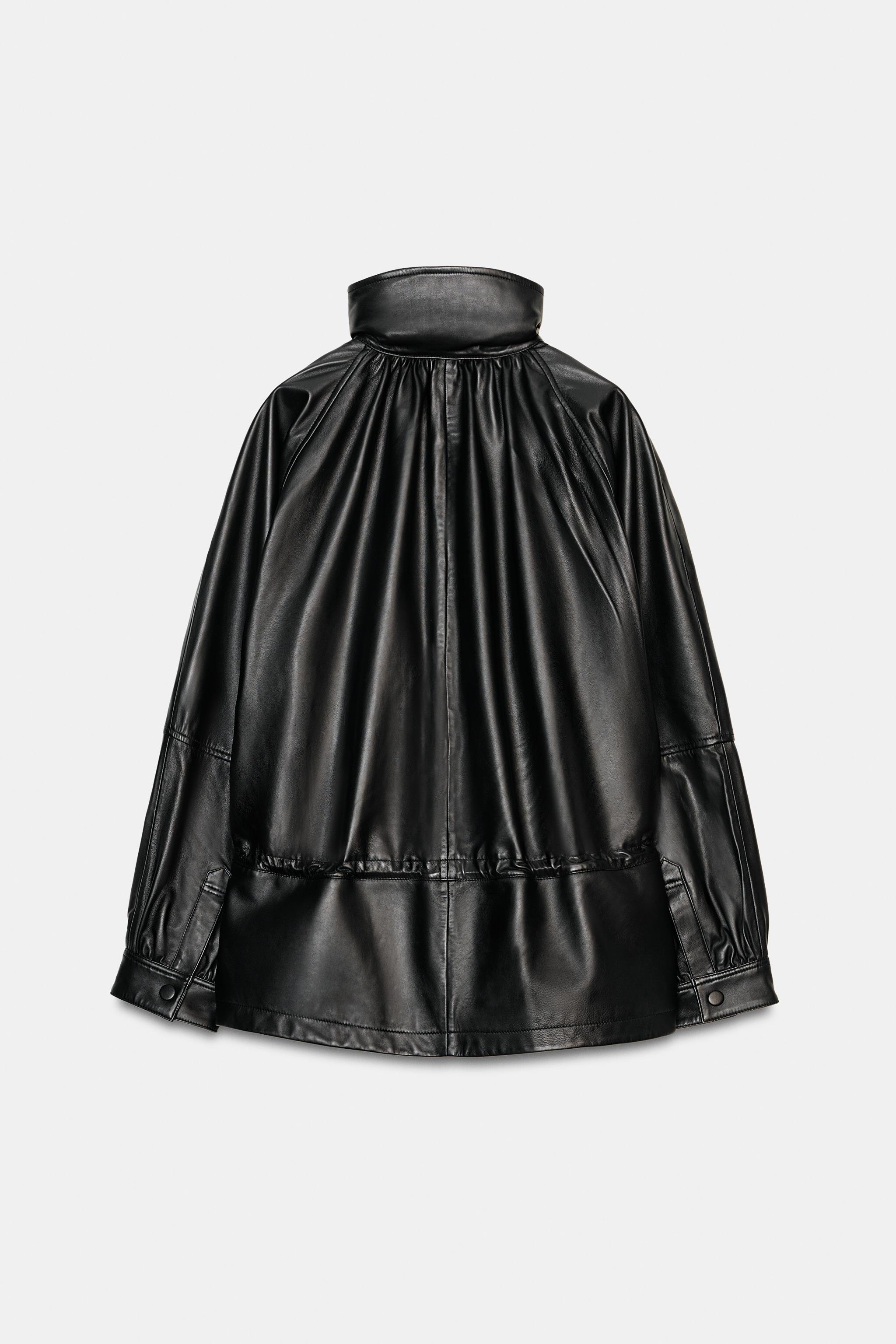 100% LEATHER JACKET ZW COLLECTION LIMITED EDITION - Black | ZARA