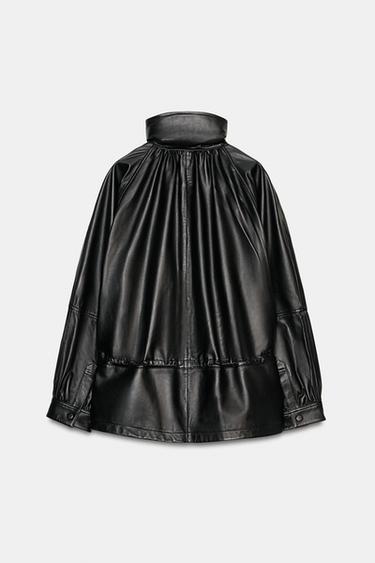 100% LEATHER JACKET ZW COLLECTION LIMITED EDITION - Black by Zara - Image 6